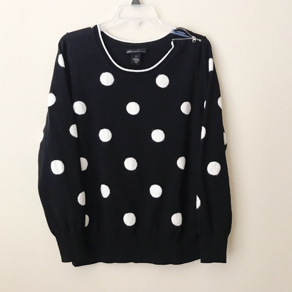 Lane Bryant Long Sleeve Polka Dot Sweater 14/16